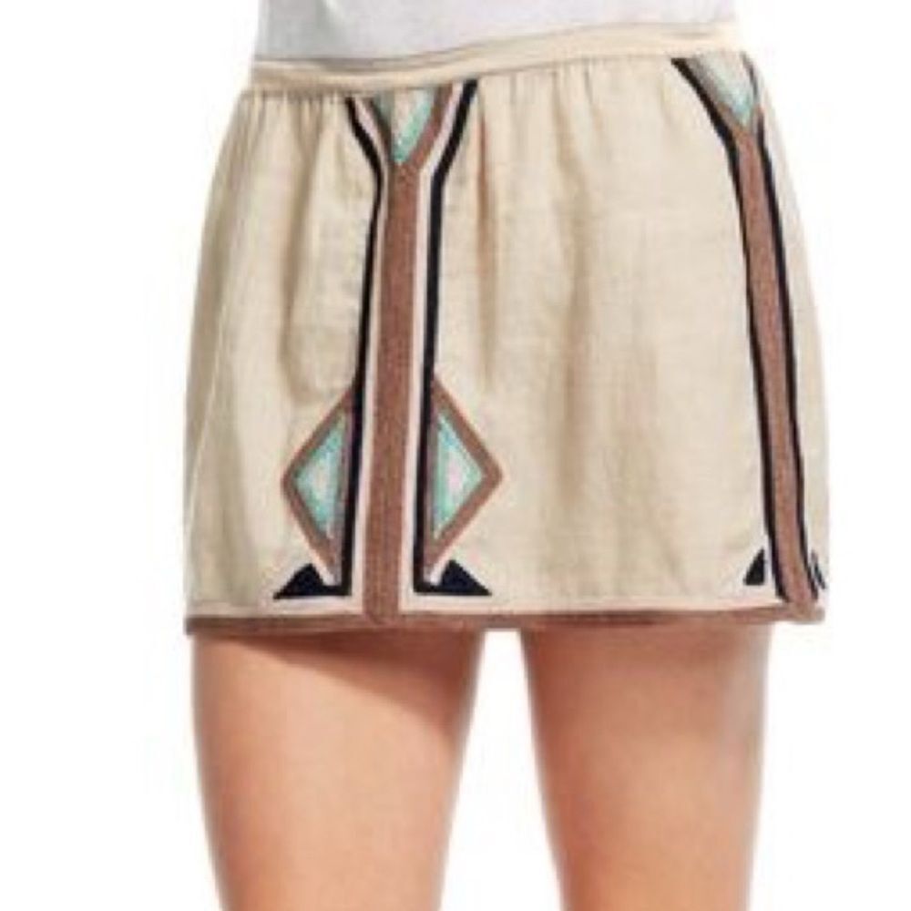 Calypso St. Barth Linen Mini Skirt size M